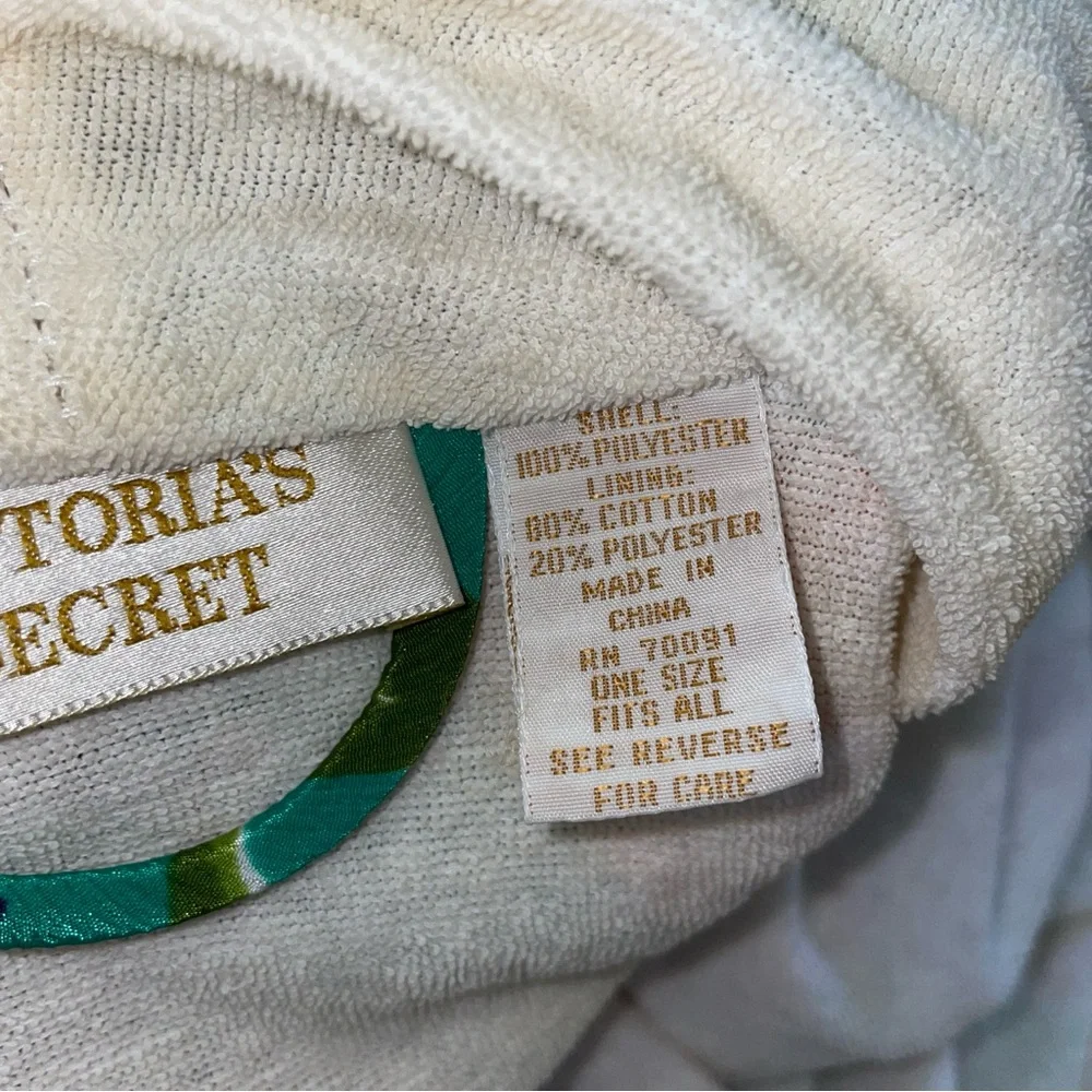Victoria's‎ Secret Terry with Multicolor Trim ROBE OSFM Gold Label
